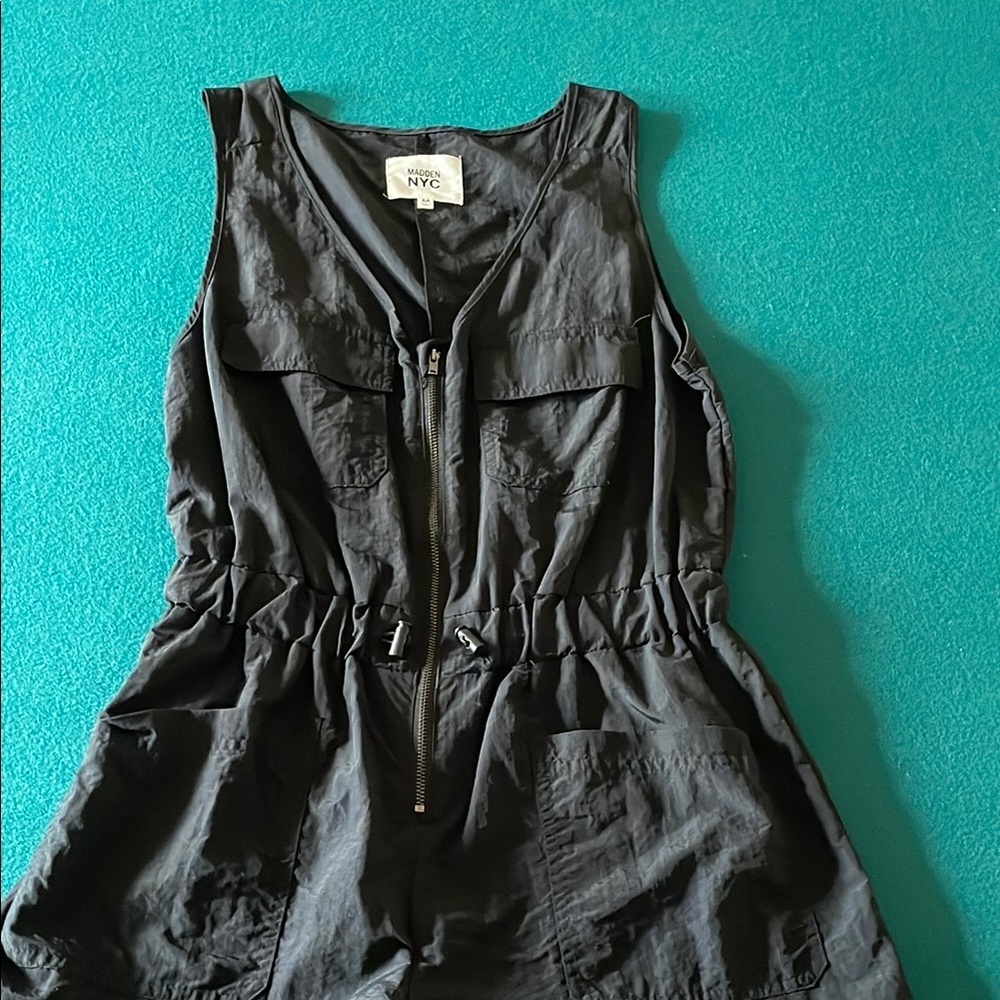 NYC Black Zip-Up Sleeveless Romper